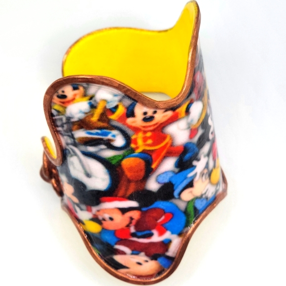 Hand Crafted Jewelry - Mickey Mouse Collage Cuff
